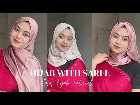Hijab with saree tutorial #hijab #hijabfashion #hijabstyle #hijabtutorial #modestfashion #jilbab