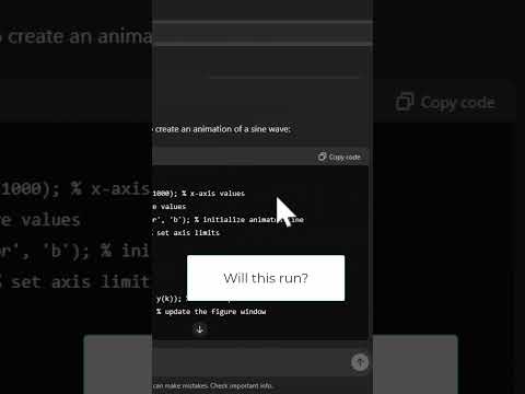 Try MATLAB GPT