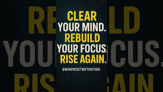 Clear your mind. Let go of the noise.#mindreset #mindresetmotivation