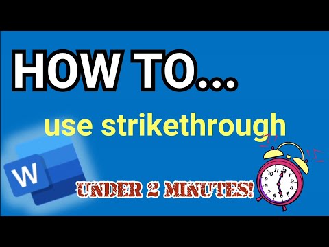 HOW TO use Strikethrough in a Microsoft Word document (Office 365)