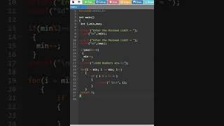 c program to print odd numbers in a given range #short