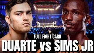 OSCAR DUARTE VS KENNETH SIMS JR FULL FIGHT CARD