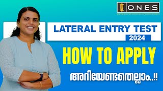 A COMPREHENSIVE GUIDE ON APPLYING FOR LATERAL ENTRY TESTS | ONES