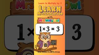Learn the 3 Times Table | Fun Kids Math Song #Shorts #mathforkids #gradeschoolmath