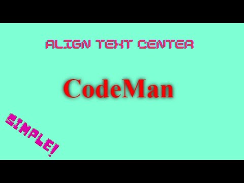 How to align text center using HTML and CSS