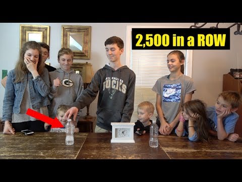 2500 Bottle Flips in a Row (World Record)| That's Amazing