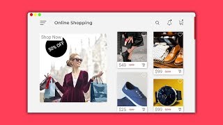 Daily UI Online shopping web app design speed art tutorial || creative web