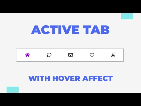 Active Tab with Hover Affect | Html and CSS | CodingPak