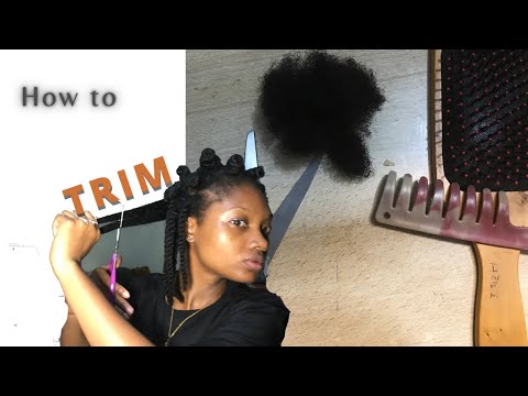 THIS IS HOW YOU TRIM 4C HAIR| How to Trim Natural Hair Yourself| Nemi Effy