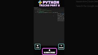 Python Trick of the Day8! 🔥  in Under 60 Seconds #pythonchallenge