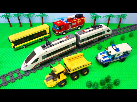 Fire truck Train Dump truck Police cars