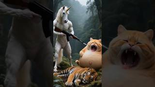 😹 Funny AI Animation: Fat Cat's Wild Ride, Unicorn Chaos & Tiger Rescue!  #ai #animation #shorts