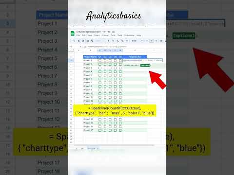 PROJECT TRACKER IN EXCEL WITH PROGRESS BAR. excel basics . excel in analysis #excel #excelfansonly