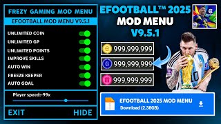 eFootball PES 2025 MOD APK v9.5.1 Gameplay Unlimited Coins and Gp, Unlocked | PES 2025 MOD MENU