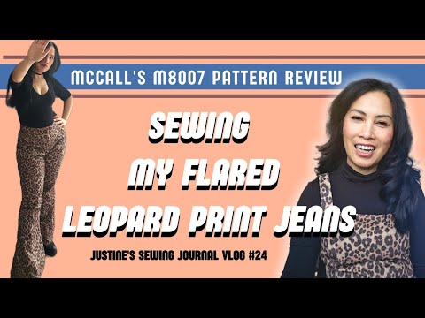 Sewing my leopard print flared jeans / Sew the trend