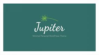Jupiter Minimal Personal WordPress Theme | Themeforest Website Templates and Themes