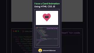 Create an Animated Card Using ONLY HTML & CSS! | CSS & JavaScript Animation Effects | CodeMinds