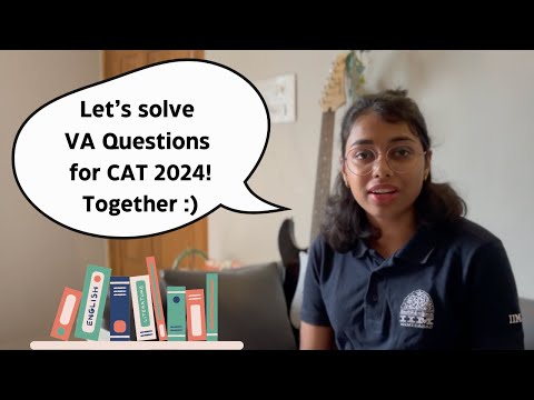 Let's Solve Past CAT questions together (VA Section) | IIM Ahmedabad