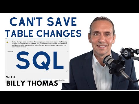 SQL Server SSMS Saving changes is not permitted.