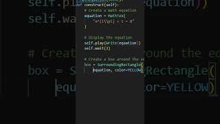 📦 Displaying an Equation in a Box with Manim | Python Animation