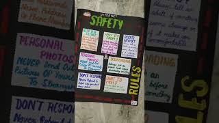 Project work idea 💡 on Internet safety rules | Art Inspiration #shorts