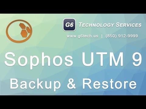 Sophos UTM 9 Backup and Restore