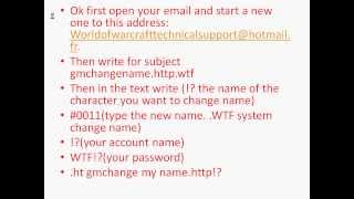 how to change the name of your wow character for free
