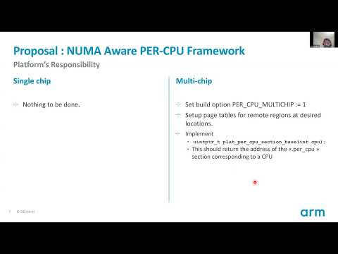 NUMA-aware PER-CPU framework in TF-A