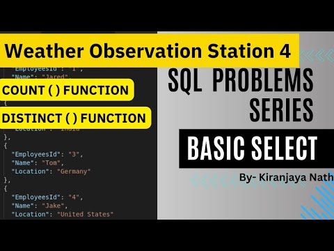 Weather Observation Station 4 Problem | Count function | Distinct function | SQL | HackerRank