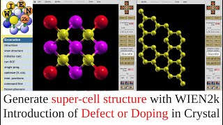 WT14: How to make supercell structure with WIEN2k | Introduction of defect or doping in the crystal
