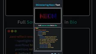 STOP Using Boring CSS Text Learn Shimmering Neon Instead  #coding #css
