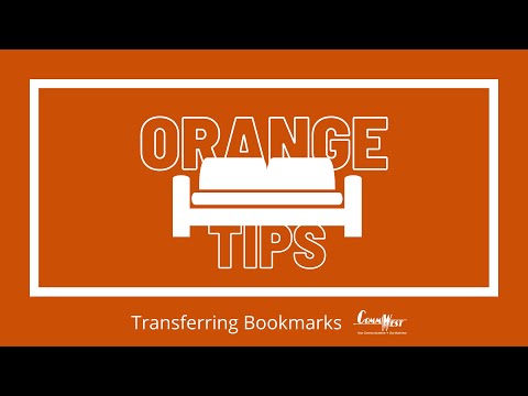 Orange Couch Tip: Transferring Bookmarks