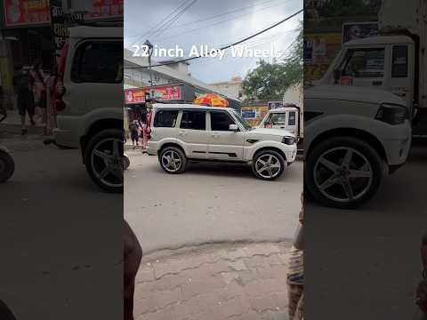 22 inch alloy wheels in scorpio #shortvideo #viralshort #trendingshort #scorpiolover #automotive