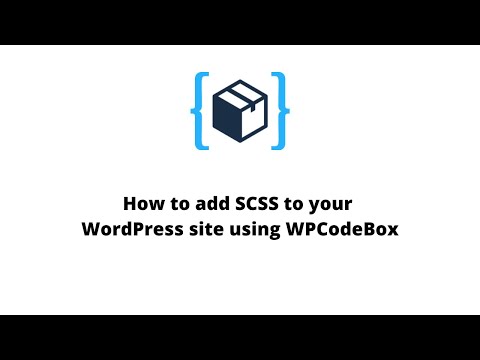 How to add SCSS to your WordPress site using WPCodeBox