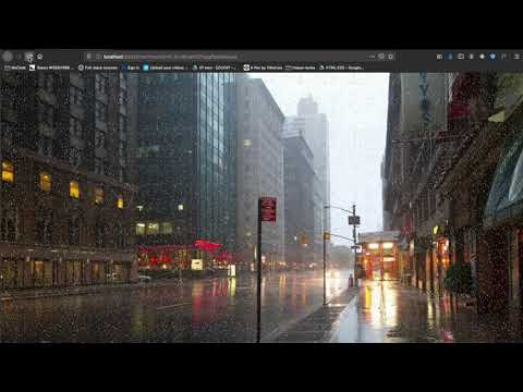 CSS animation. Rain effect with particles. No JS.