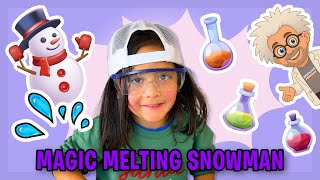 Brooklyn & Prof Wizzle Fizzle Make a Melting Snowman! | Christmas STEM Science Experiment for Kids