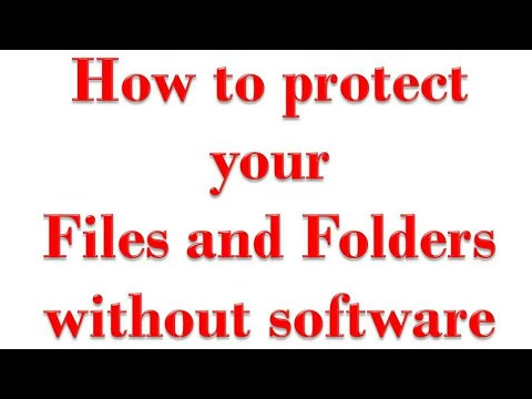 How to protect your files in folder