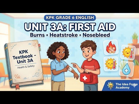 Grade 6 English Unit 3A | Health and Safety - Burns, Heatstroke & Nosebleed | KPK Textbook