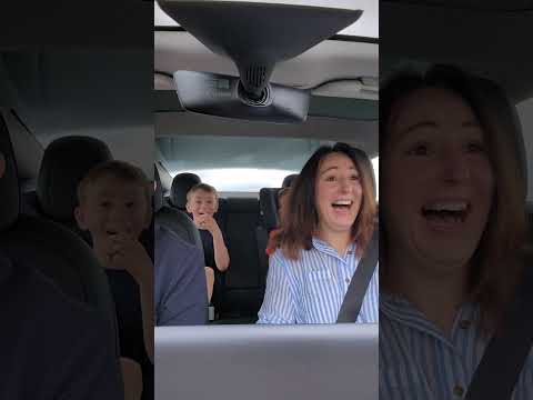 Shocked the family with the first launch in my 2021 Tesla Model 3 Long Range! #teslamodel3 #firstev