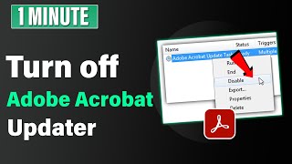 How to turn off adobe acrobat updater 2026 | Stop Auto Update