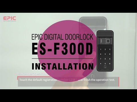 EPIC [ES-F300D] Digital Door Lock Installation Guide