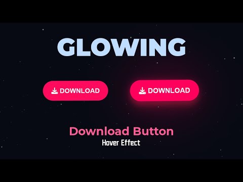 CSS Glowing download button hover effect| Glowing button | Download button |