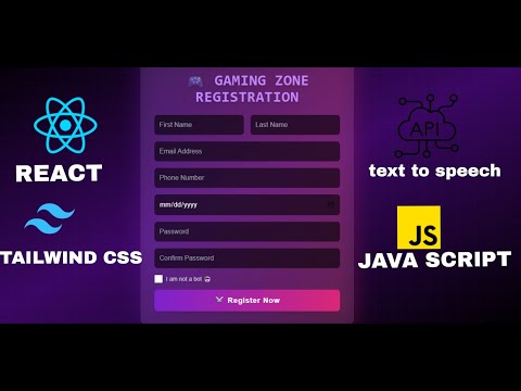 how to make AI speak registration page hero style like gaming zone | code experiment