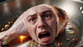 Chicken Leg Emotions #funny #ai #animation #coocking