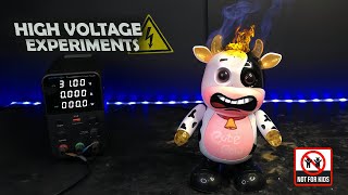 Craziest High-Voltage Experiment ⚠️DANGEROUS⚠️I Applied HIGH VOLTAGE to Electric Toys!