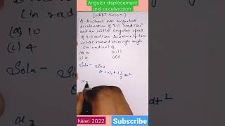 #shorts #angular displacement #angular acceleration #neet2022 #numerical