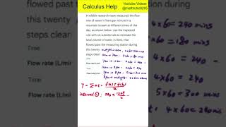[ University Calculus / AP exam /IB exam ] Stream Flow Estimation: Trapezoid Rule Application (Quiz