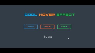 Cool Hover Buttons || Simple Animation ||  Simple css code
