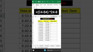 Excel Overtime Calculator | Step-by-Step Guide for Beginners #excel #skillexcel