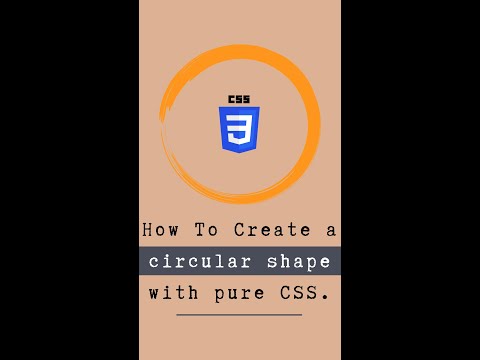 How To Create a circular shape with pure CSS | code to infinity #shorts